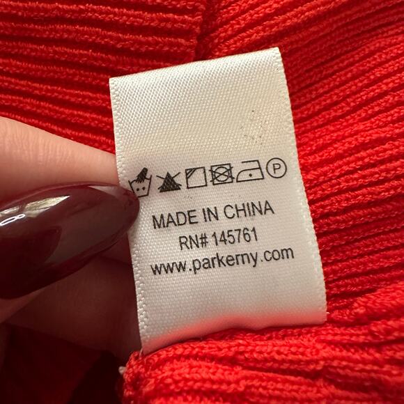 Parker red smocked cross strap tank top size XS - Picture 8 of 13